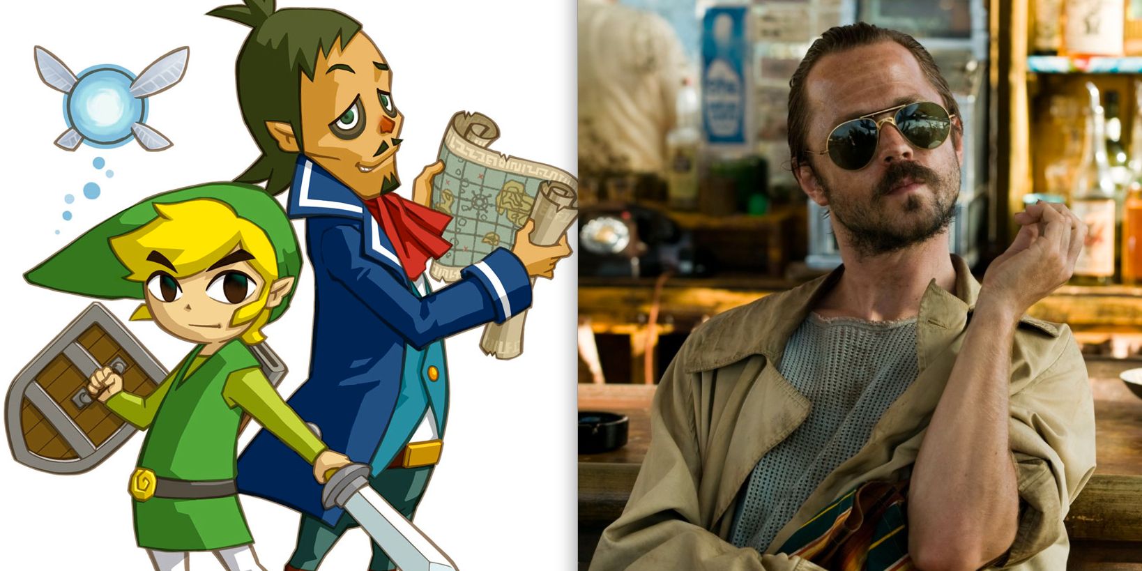 Linebeck in The Legend of Zelda and Giovanni Ribisi in The Rum Diary
