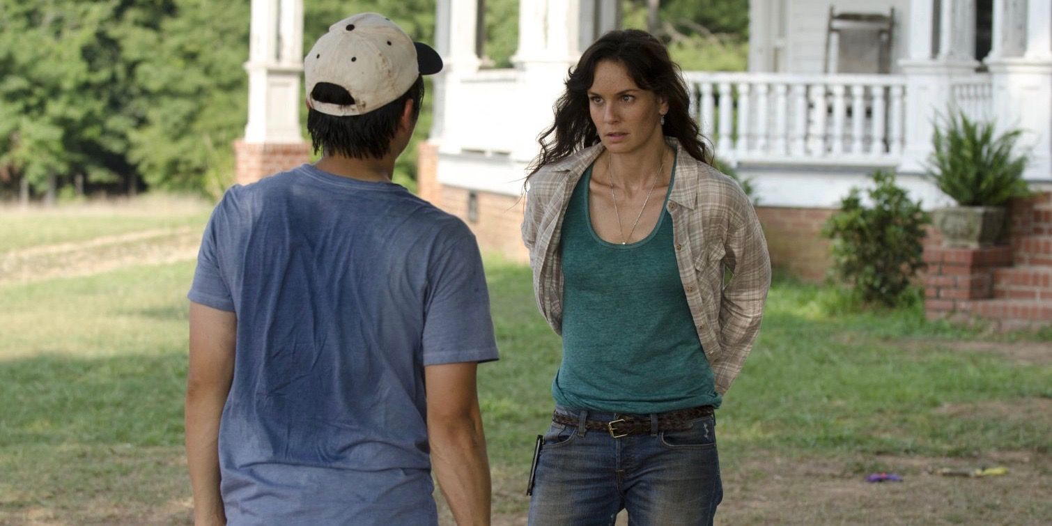 Lori and Glenn in The Walking Dead