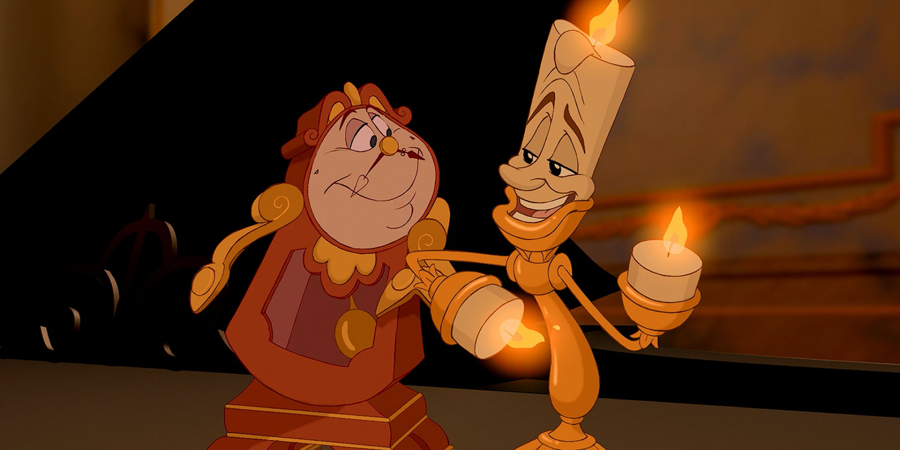Lumiere and Cogsworth 