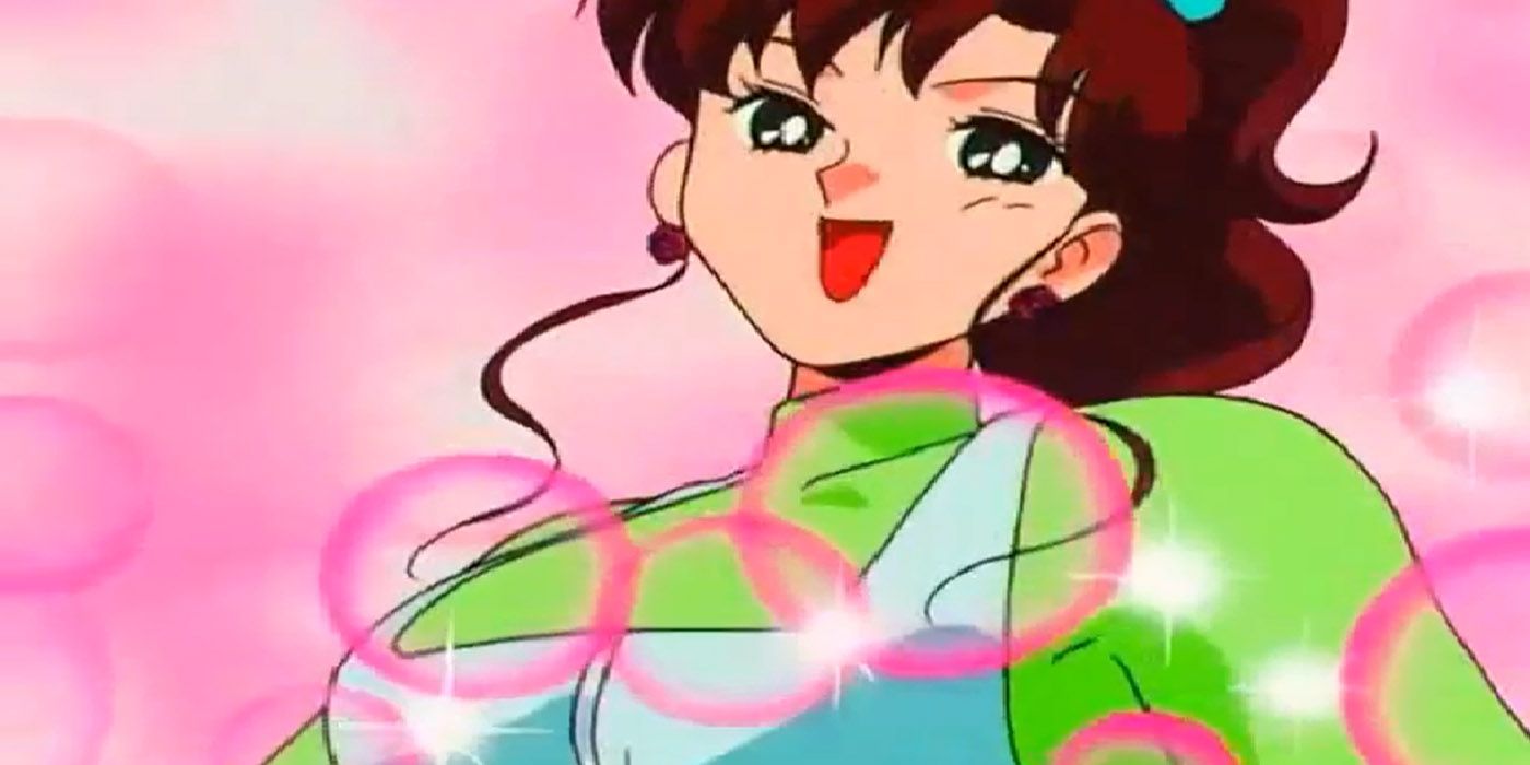 Makoto cooking in her apron in the original Sailor Moon series