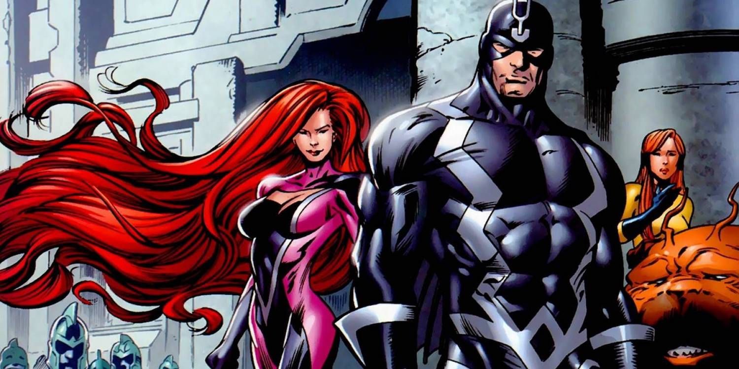 Medusa and Black Bolt in the comics.