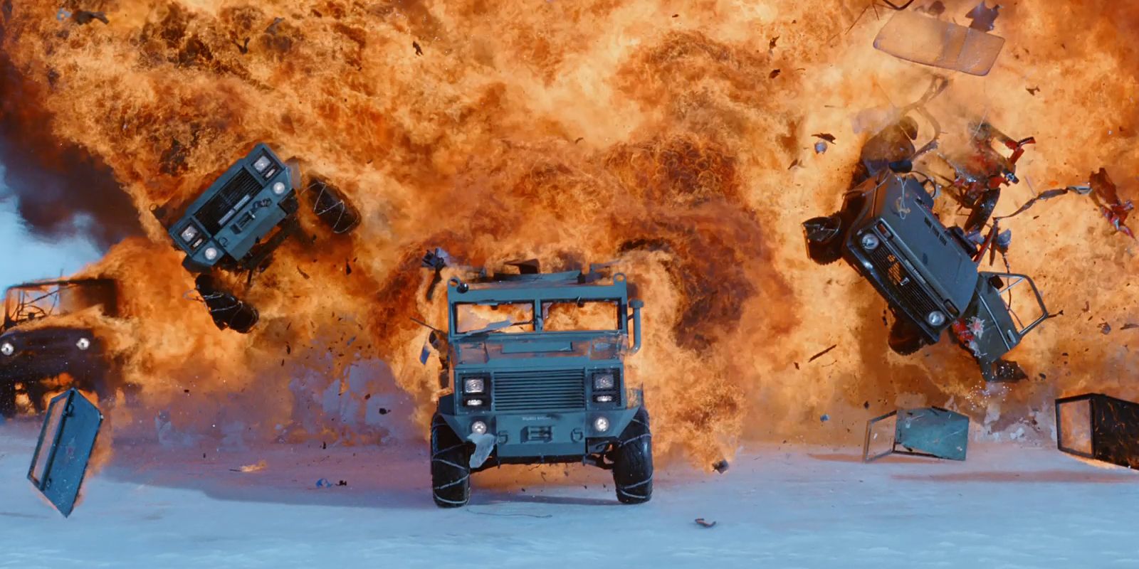 Massive Explosion Destroys Vehicles in Fate of the Furious