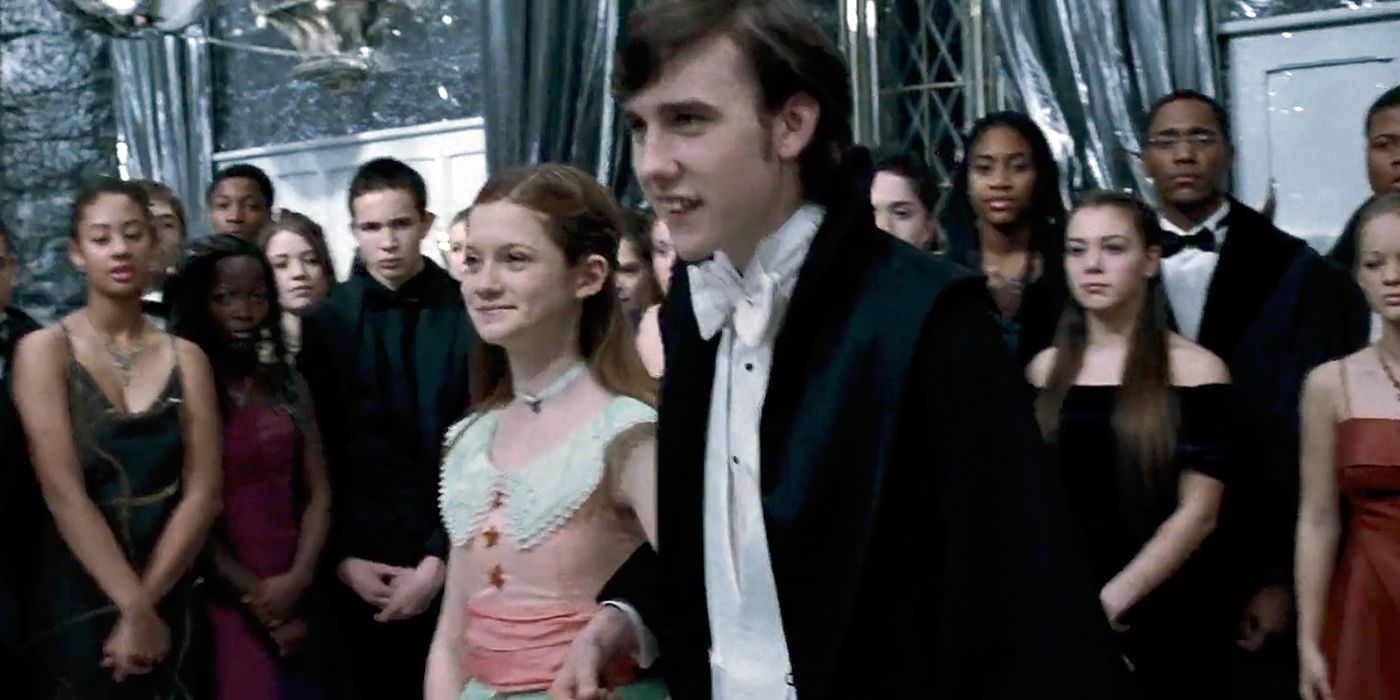 Neville and Ginny at the Yule Ball in Harry Potter