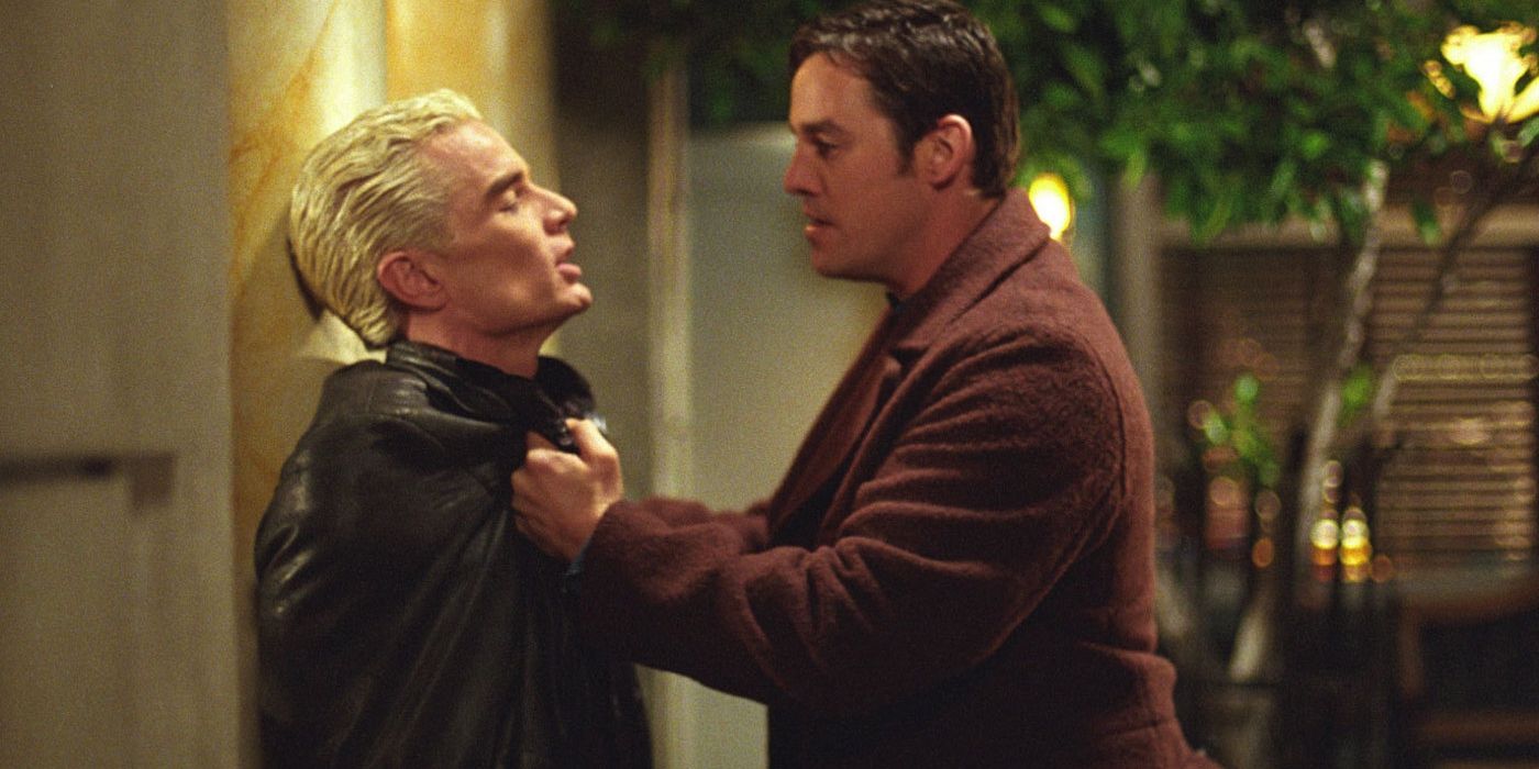 Nicholas Brendon as Xander and James Marsters as Spike in Buffy the Vampire Slayer Entropy