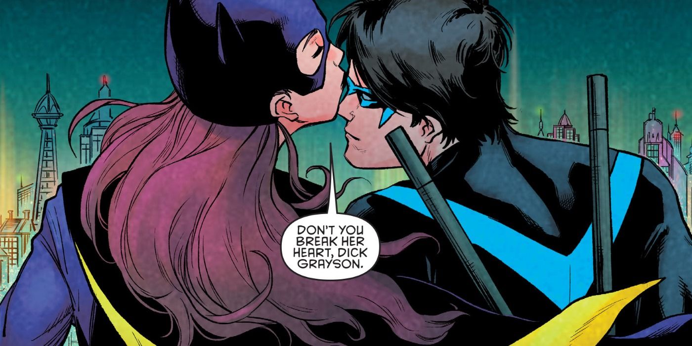 Nightwing Batgirl Comic Kiss