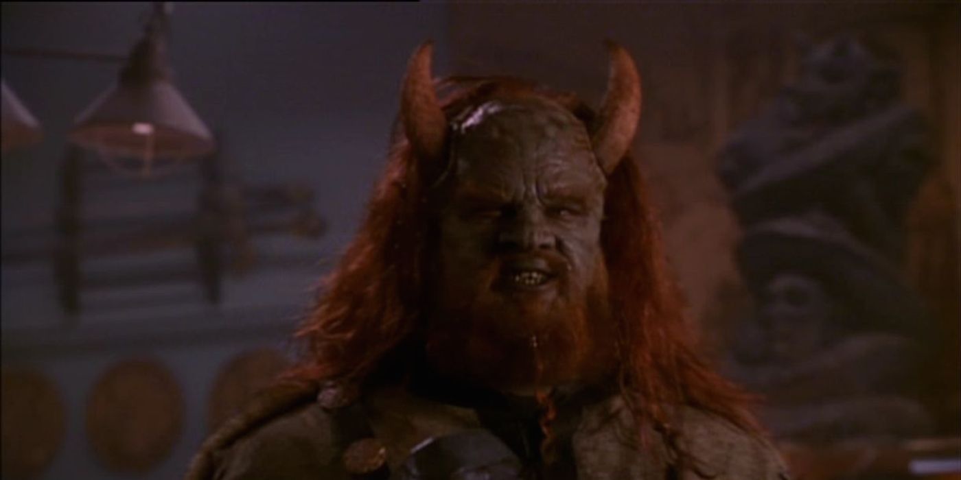 Olaf the Troll God smiling in Buffy the Vampire Slayer