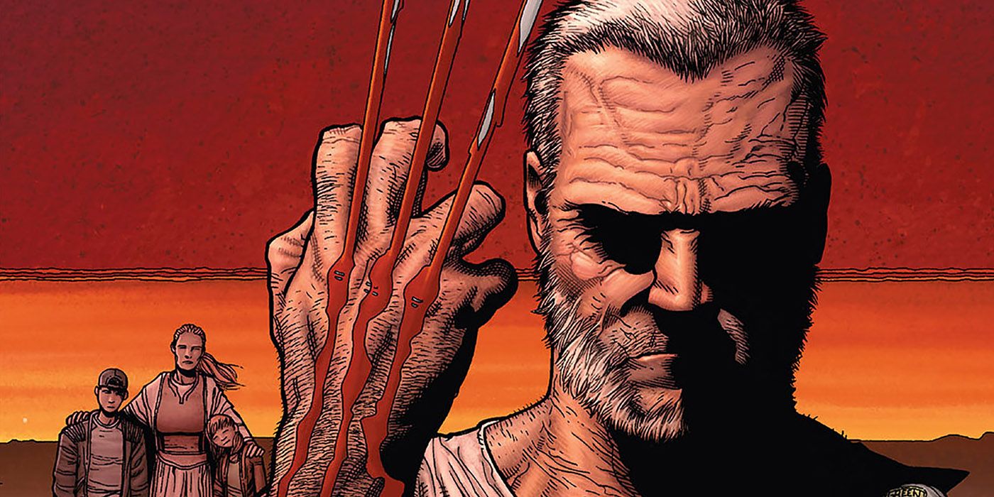 Old Man Logan bleeds from his claws in Marvel Comics.