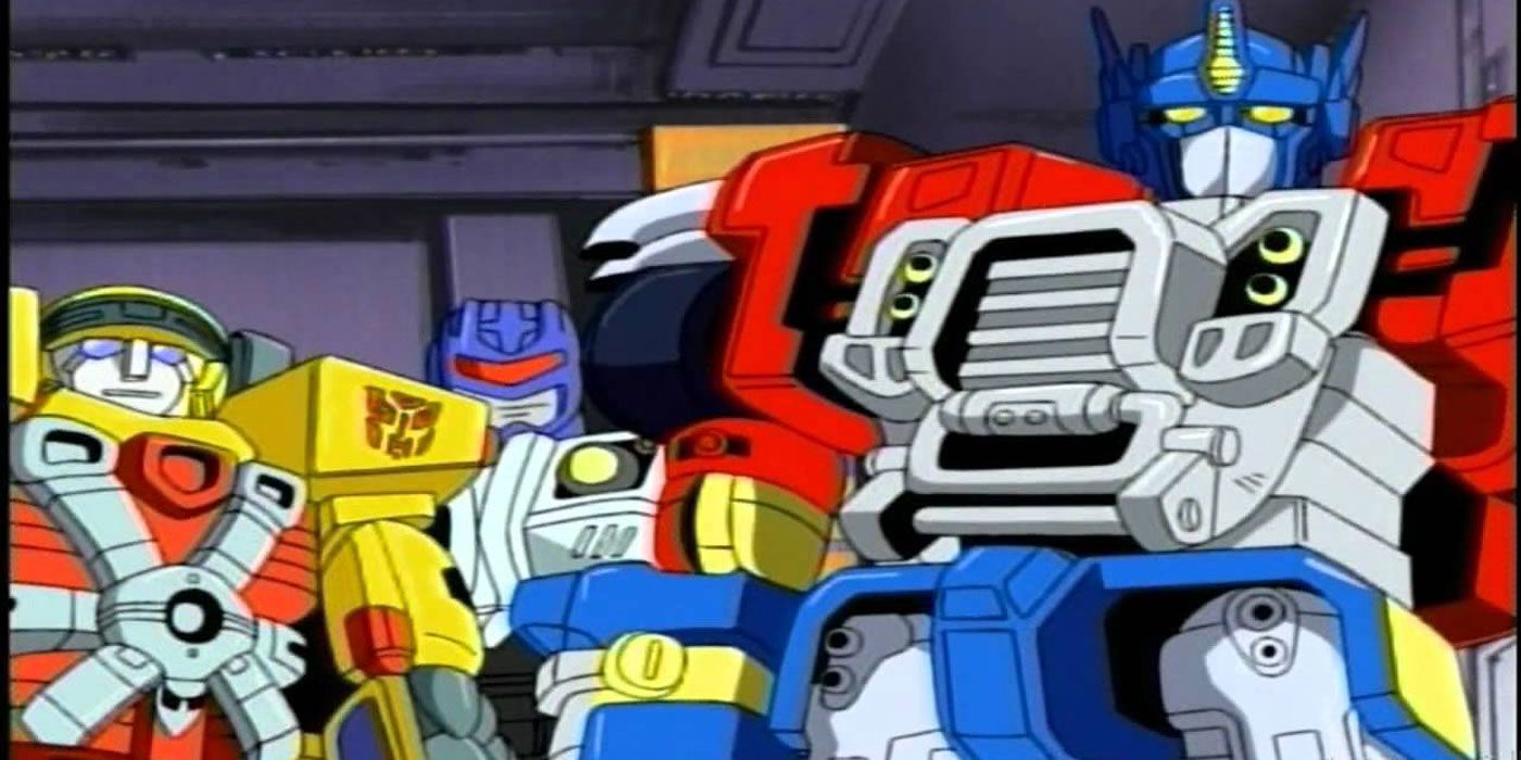 Optimus Prime and Hot Shot in Transformers Armada