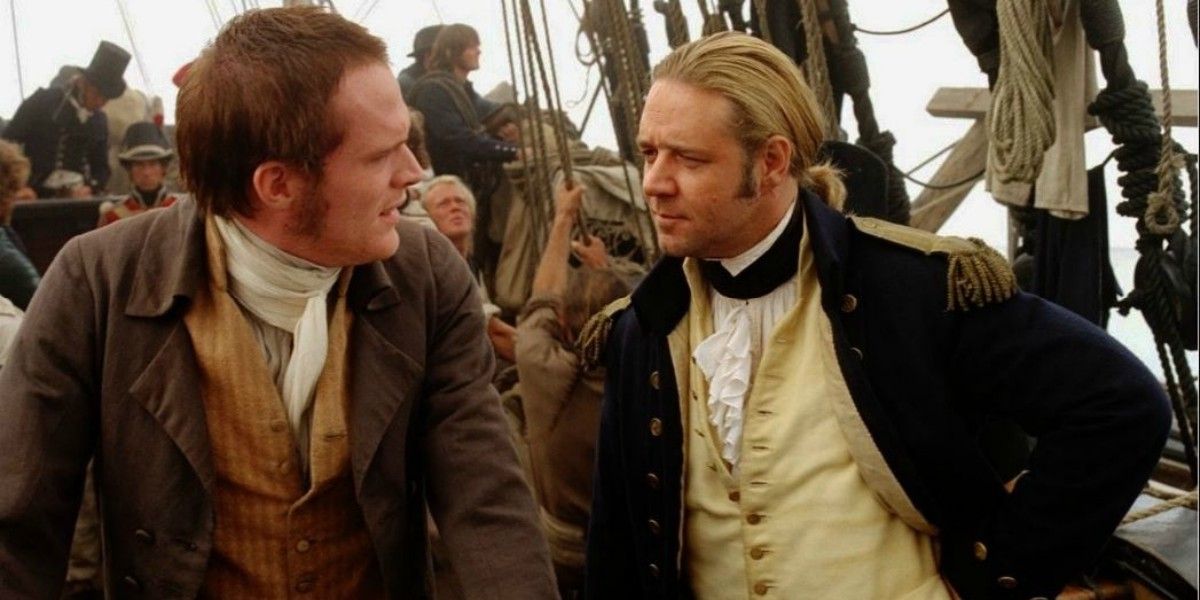 Paul Bettany and Russell Crowe in Master and Commander