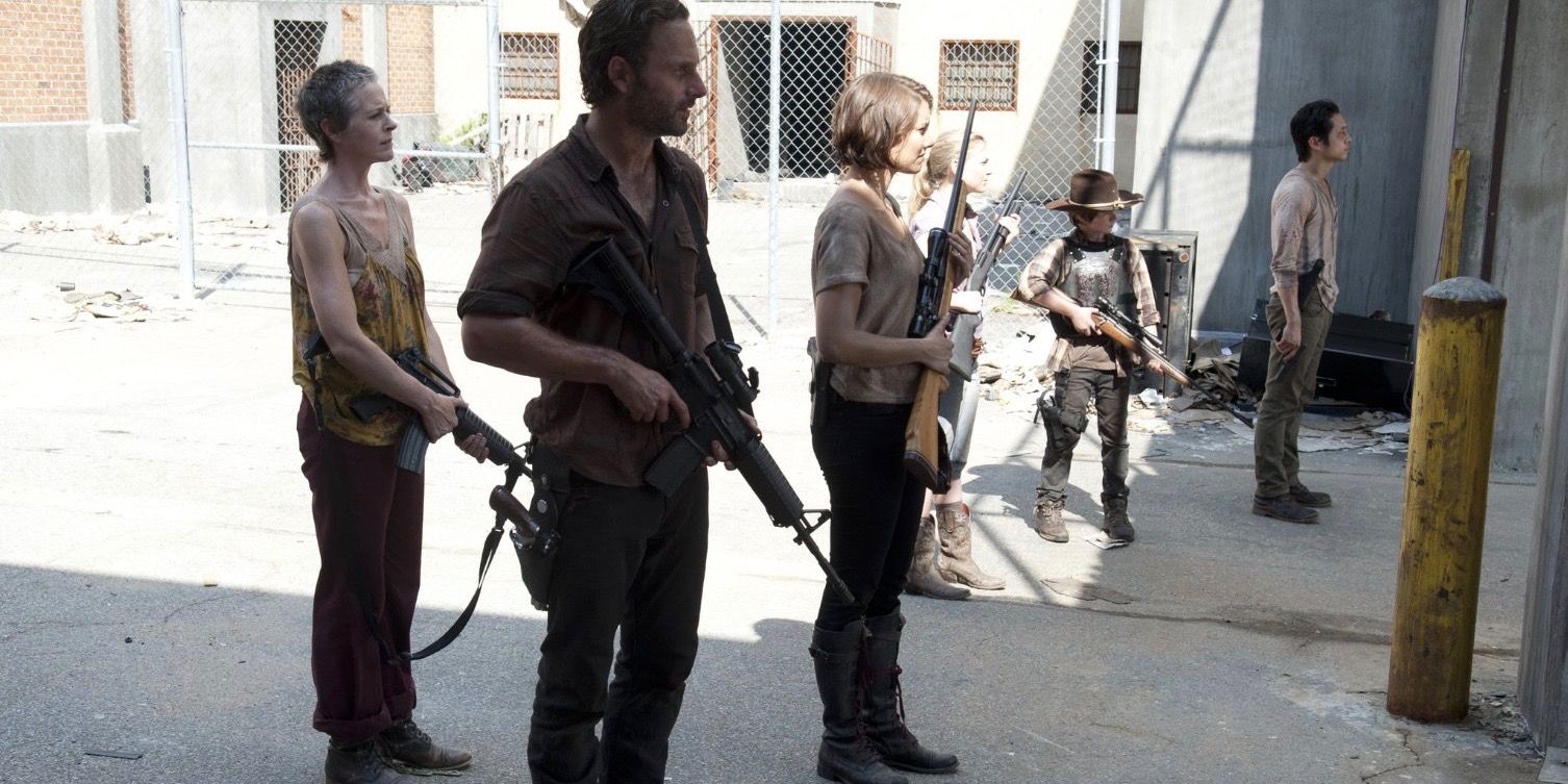 Rick, Carol, and Maggie in The Walking Dead