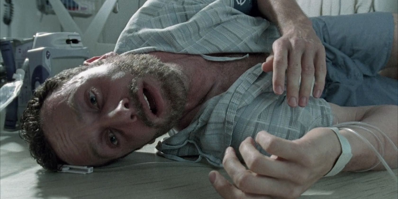 Rick Waking Up from a Coma in The Walking Dead