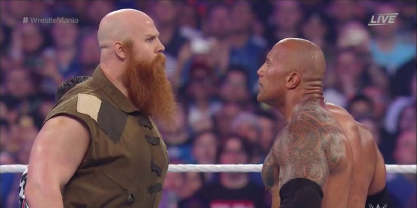 The Rock and Erick Rowan have a six second match at Wrestlemania 32