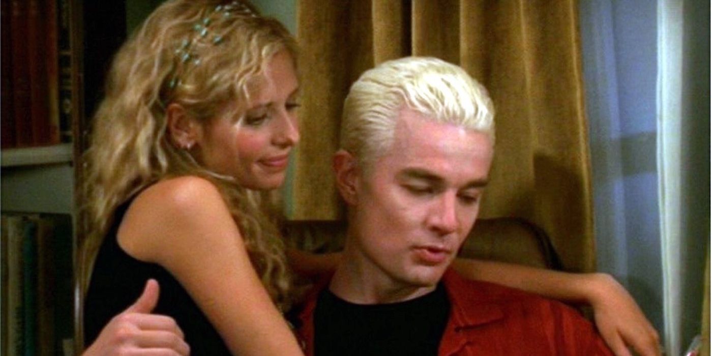 Sarah Michelle Gellar and James Marsters as Spike in Buffy the Vampire Slayer Something Blue