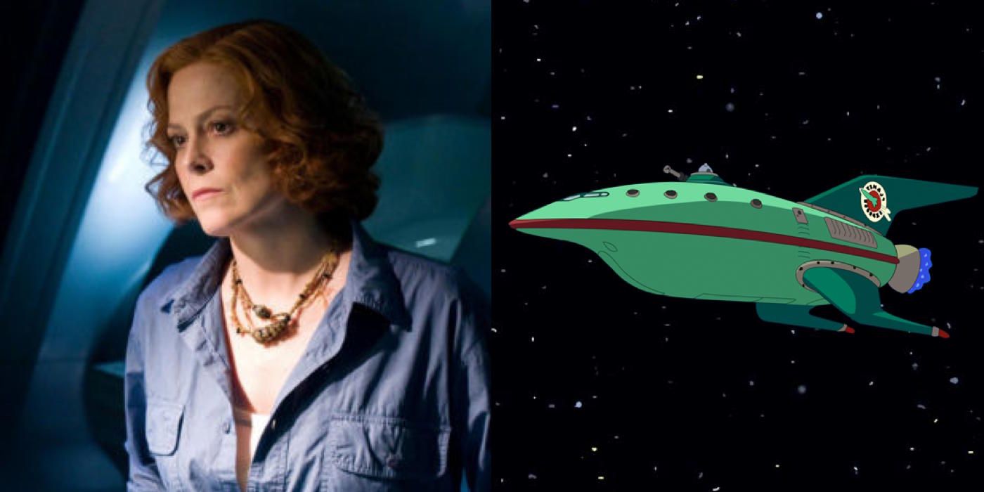 Sigourney Weaver as the Planet Express Ship on Futurama