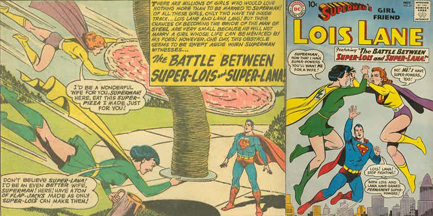 Super Lois and Super Lana try to impress Superman