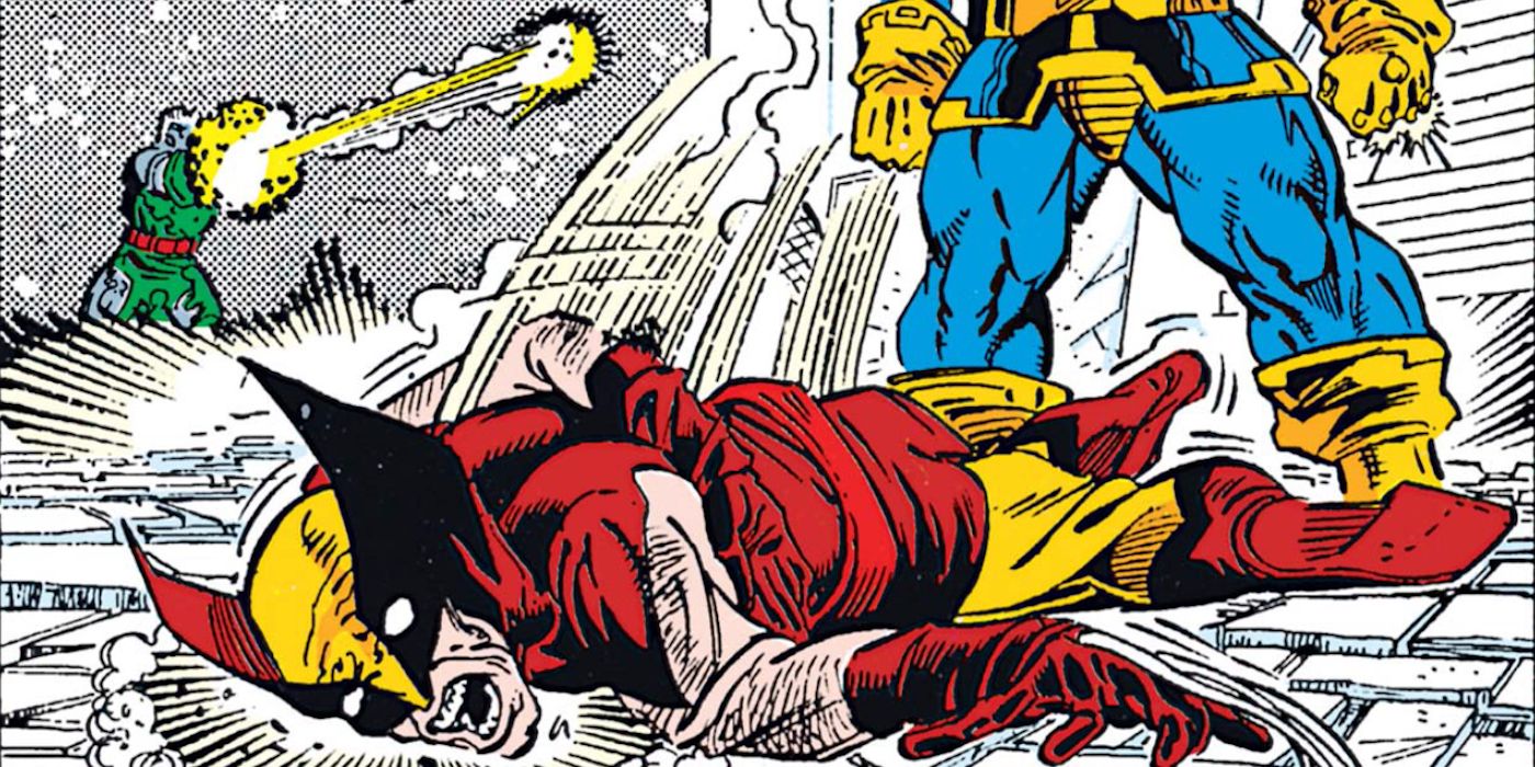 Thanos kills Wolverine in Infinity Gauntlet