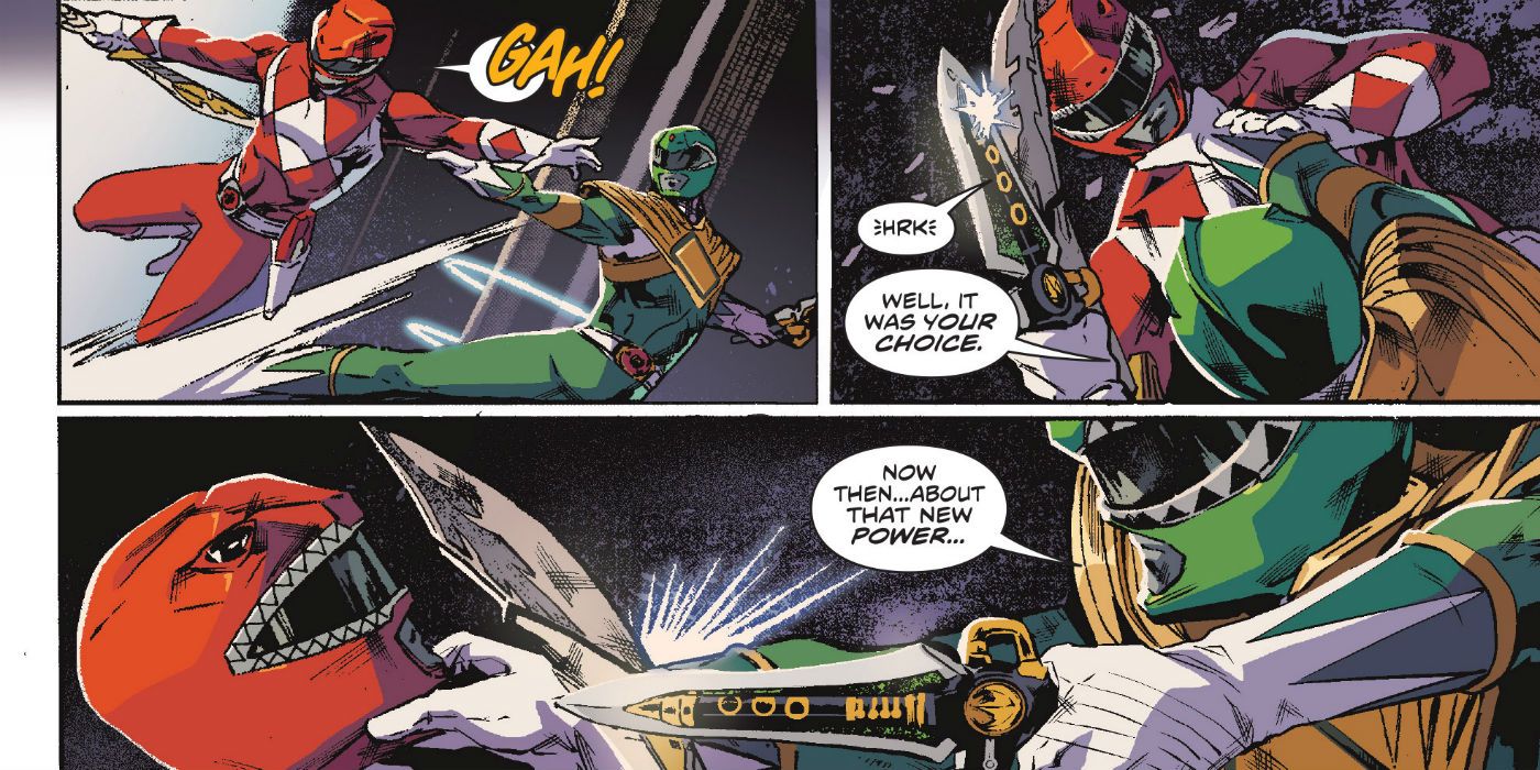 The Green Ranger kills the Red Ranger in BOOM Studios Power Rangers comic