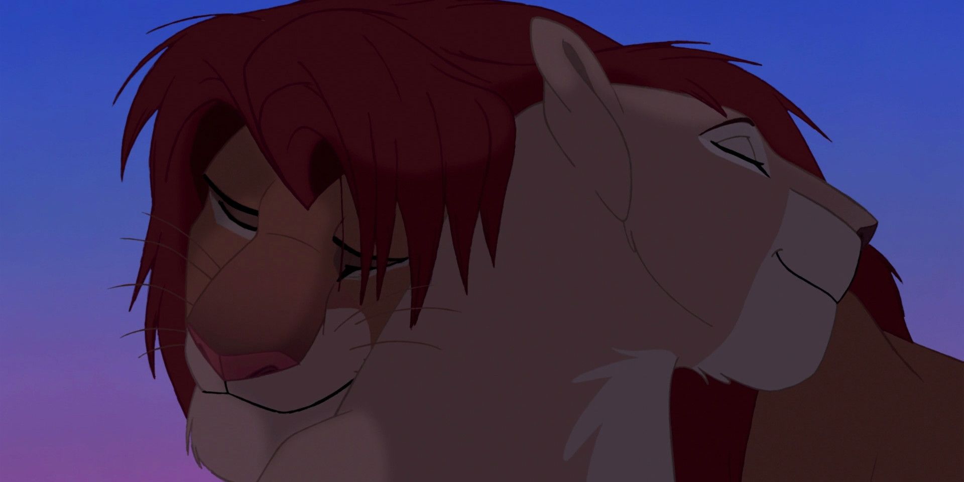 Simba and Nala embrace during The Lion King's &quot;Can You Feel the Love Tonight&quot;