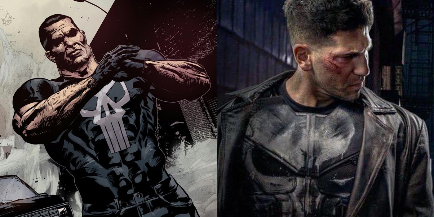 The Punisher from Marvel Comics and Daredevil on Netflix