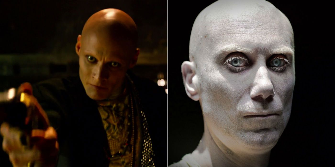 Tómas Lemarquis as Caliban in X-Men: Apocalypse and Stephen Merchant as Caliban in Logan