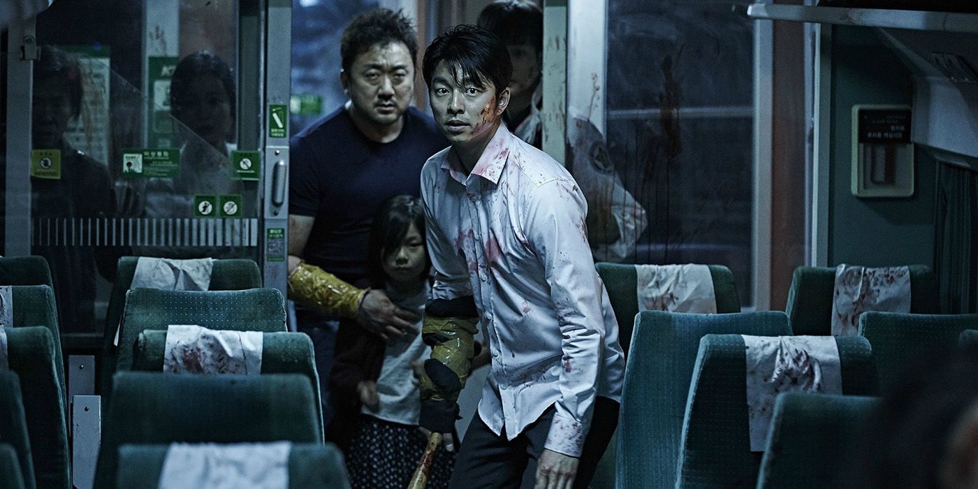 A few characters trying to make it through in Train to Busan.