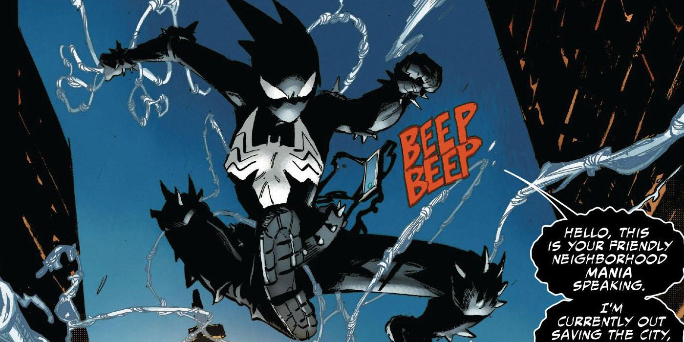 Andi Benton with her Mania symbiote