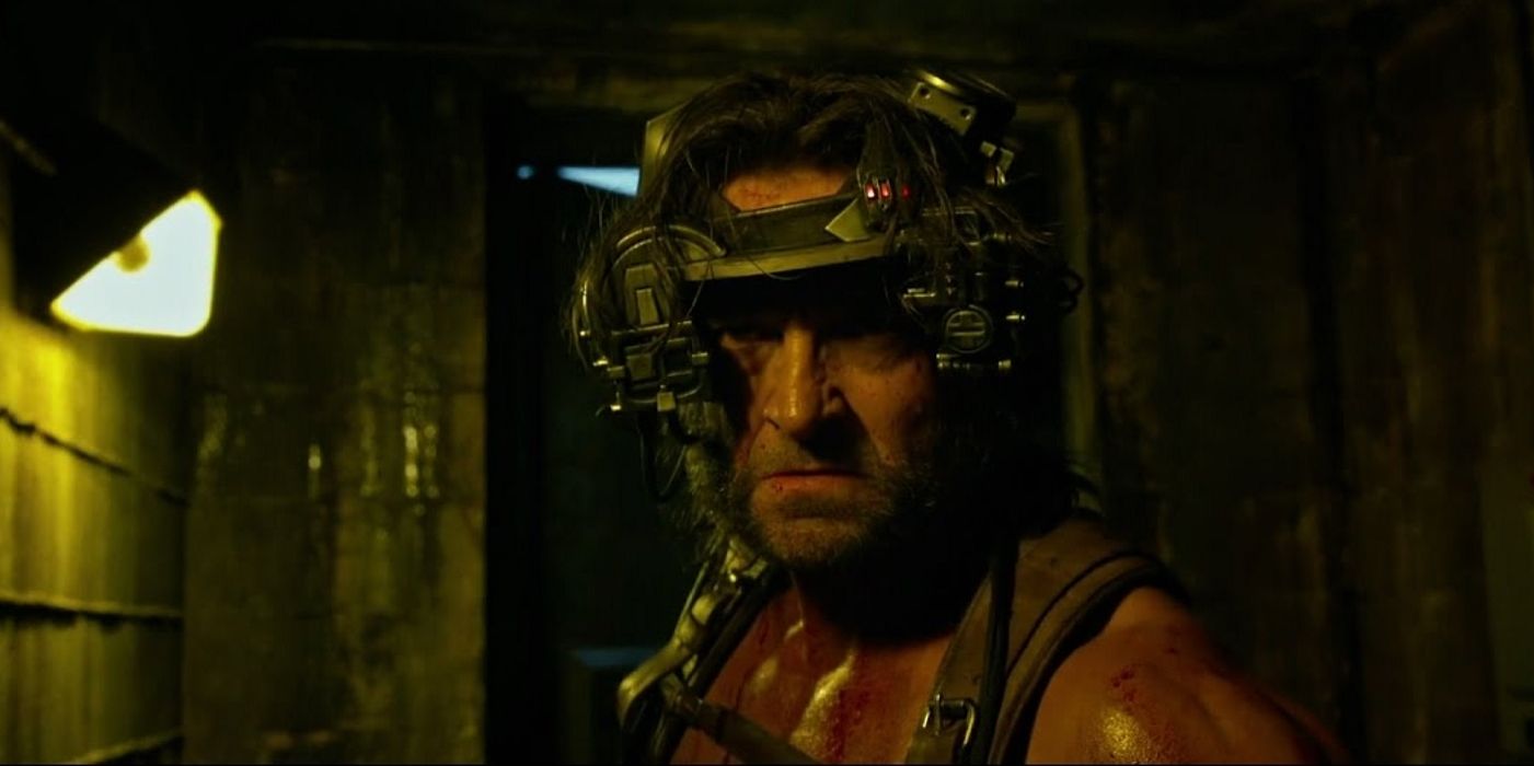 Wolverine in headgear in X-Men: Apocalypse