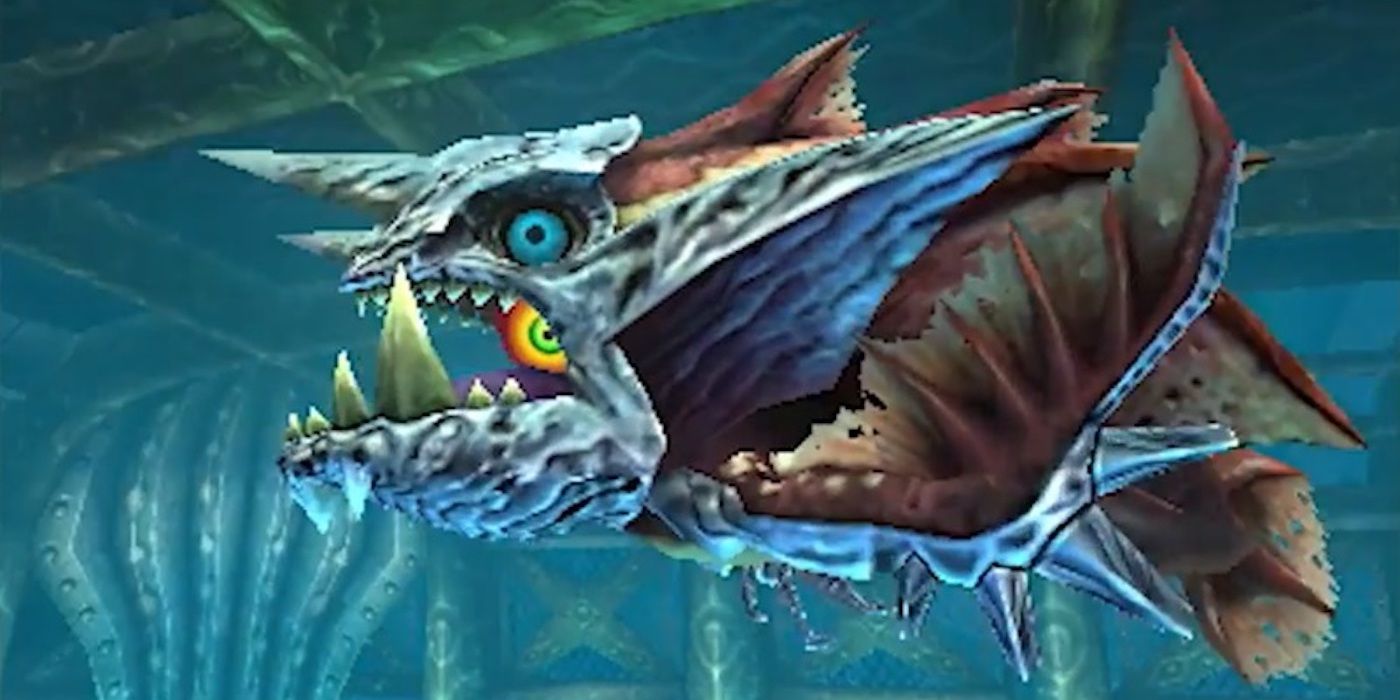 Gyorg leaps from the water in Majora's Mask.