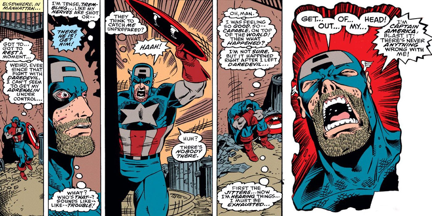 Captain America on meth in Marvel Comics