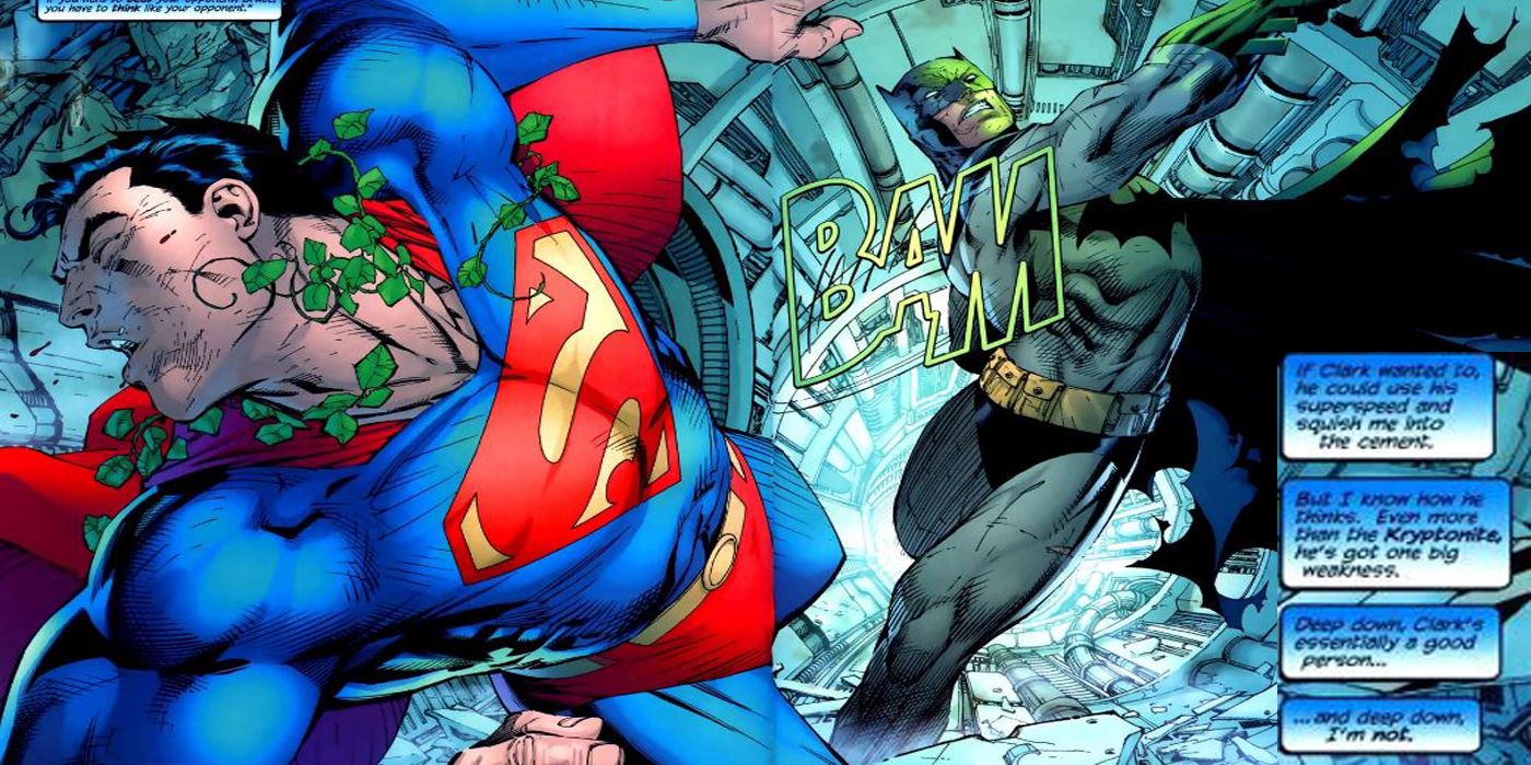 Superman and Batman fight