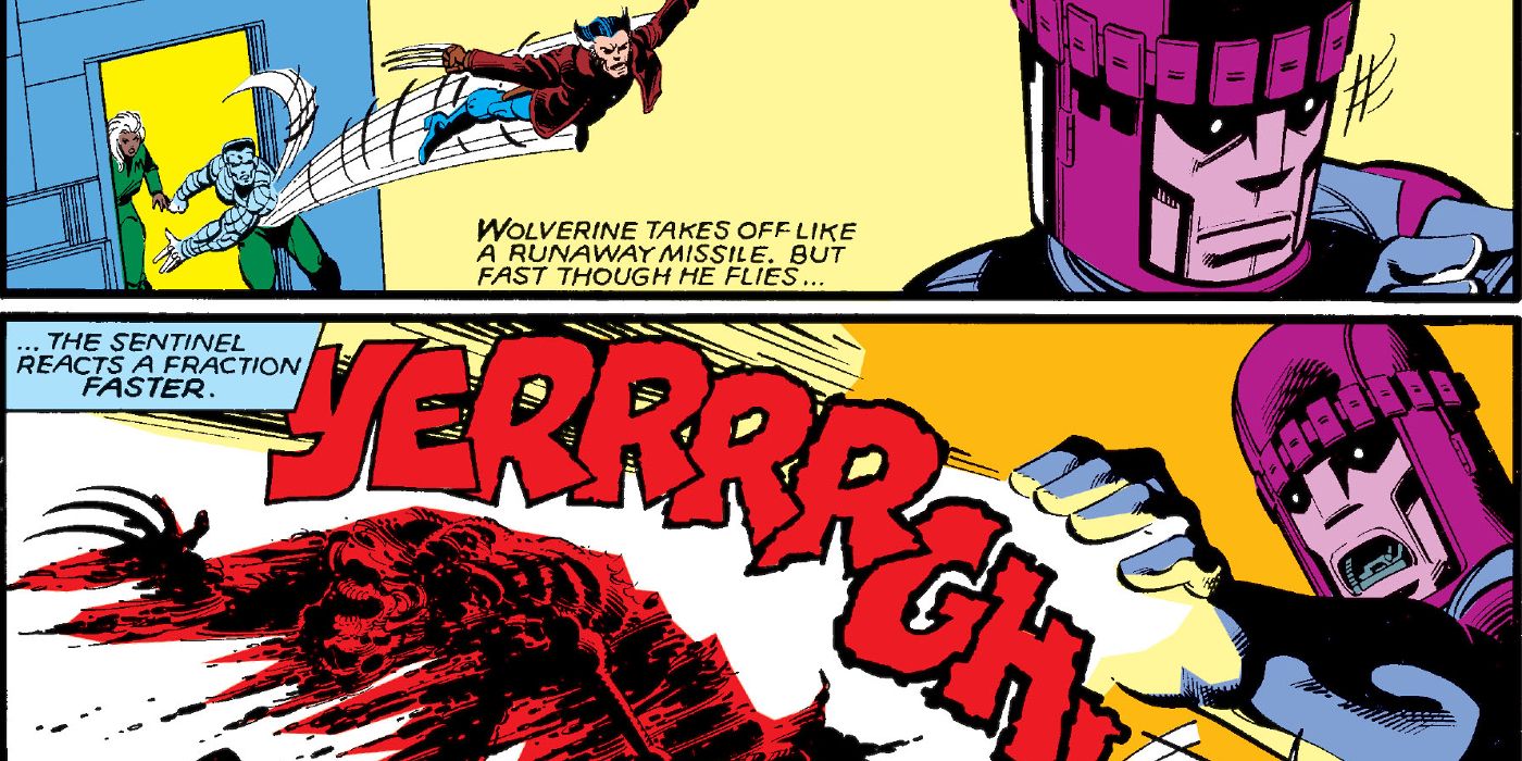 Wolverine dies at the hands of a Sentinel in X-Men #142