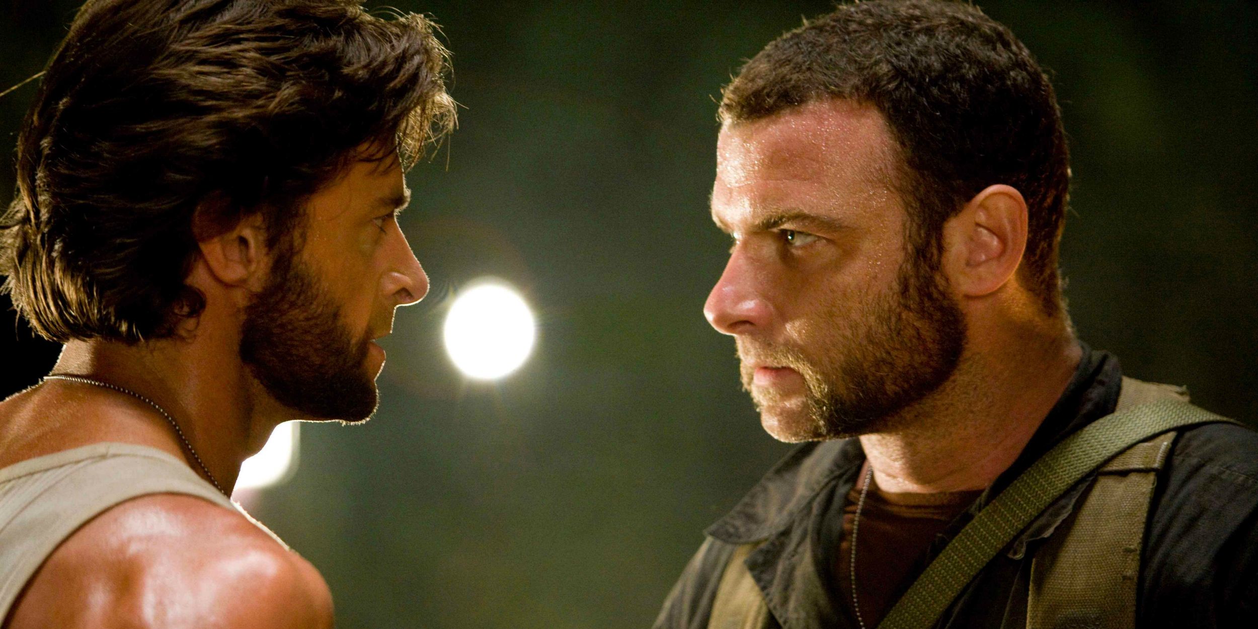 Liev Schreiber and Hugh Jackman in X-Men Origins Wolverine