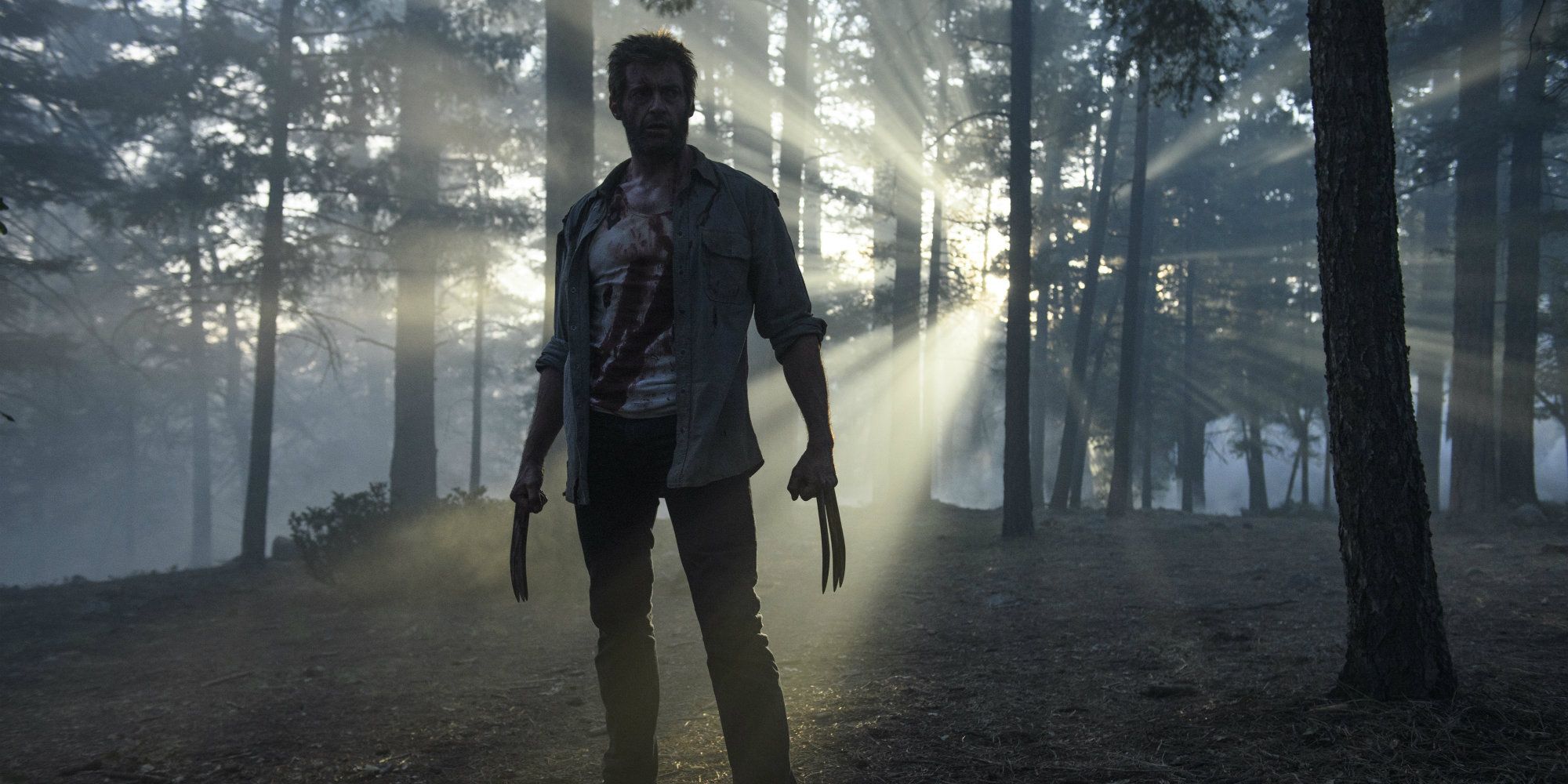 Logan - Hugh Jackman as Wolverine in the woods