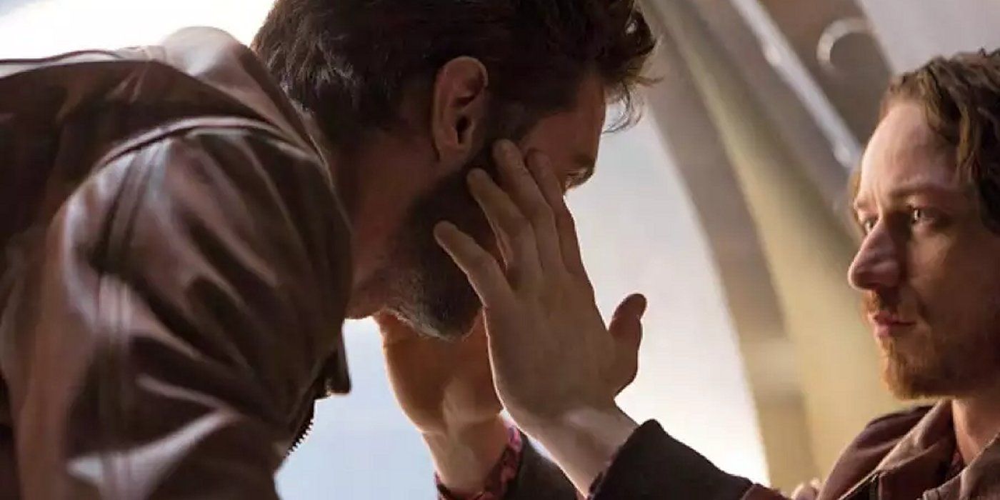Charles Xavier reads Wolverine's mind in X-Men: Days of Future Past