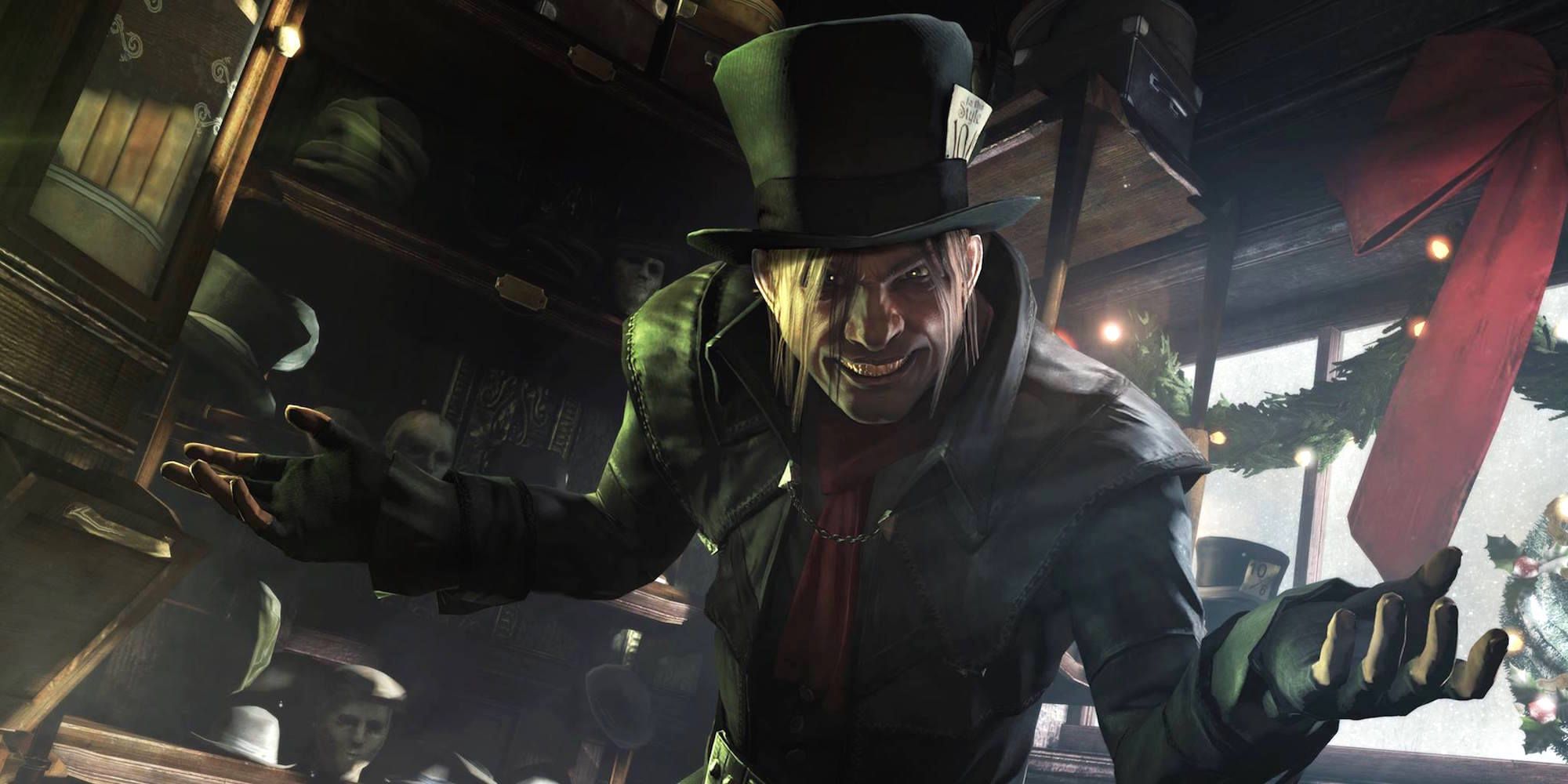 The Mad Hatter as he appears in Rocksteady's Arkham games.