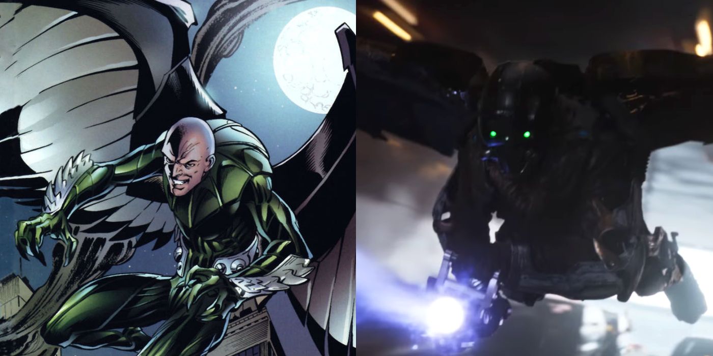 A comparison between Vulture in the comics and in Spider-Man: Homecoming