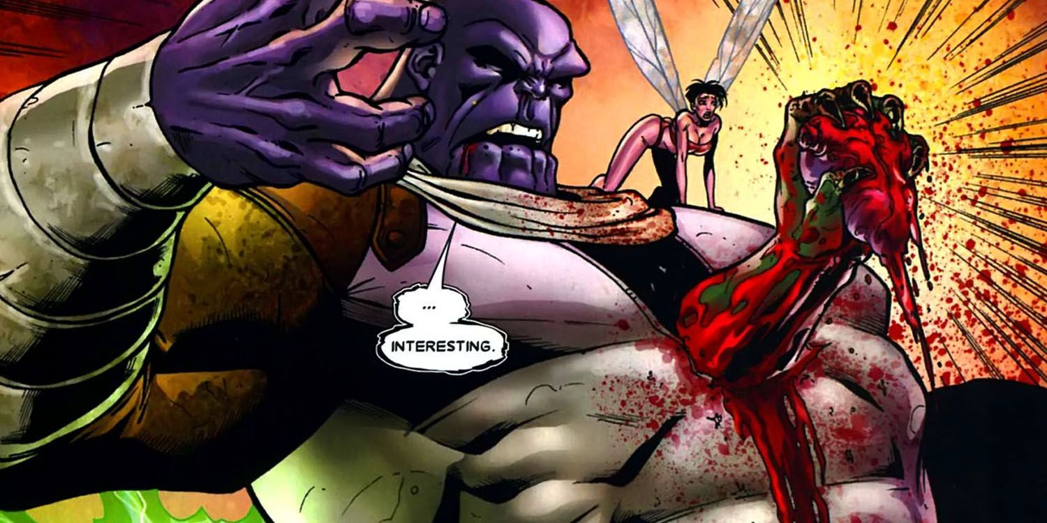 Thanos has his heart ripped out by Drax