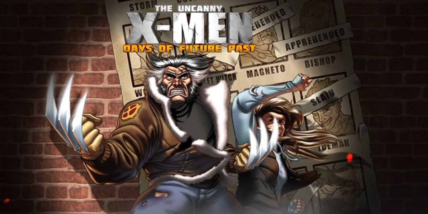 The title screen for iOS game Uncanny X-Men: Days of Future Past