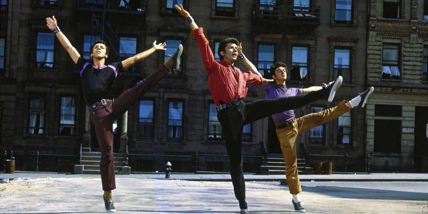 The Sharks dance in West Side Story