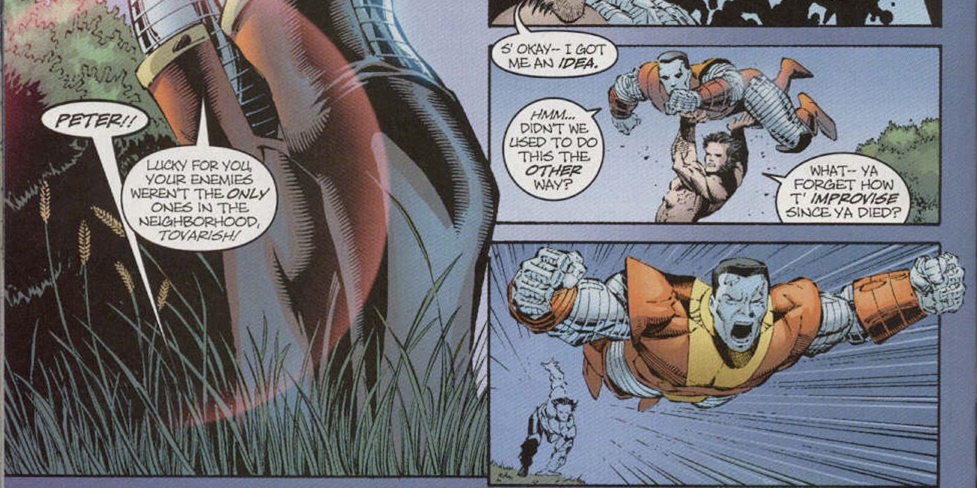 In a twist, Wolverine throws Colossus in Wolverine#176
