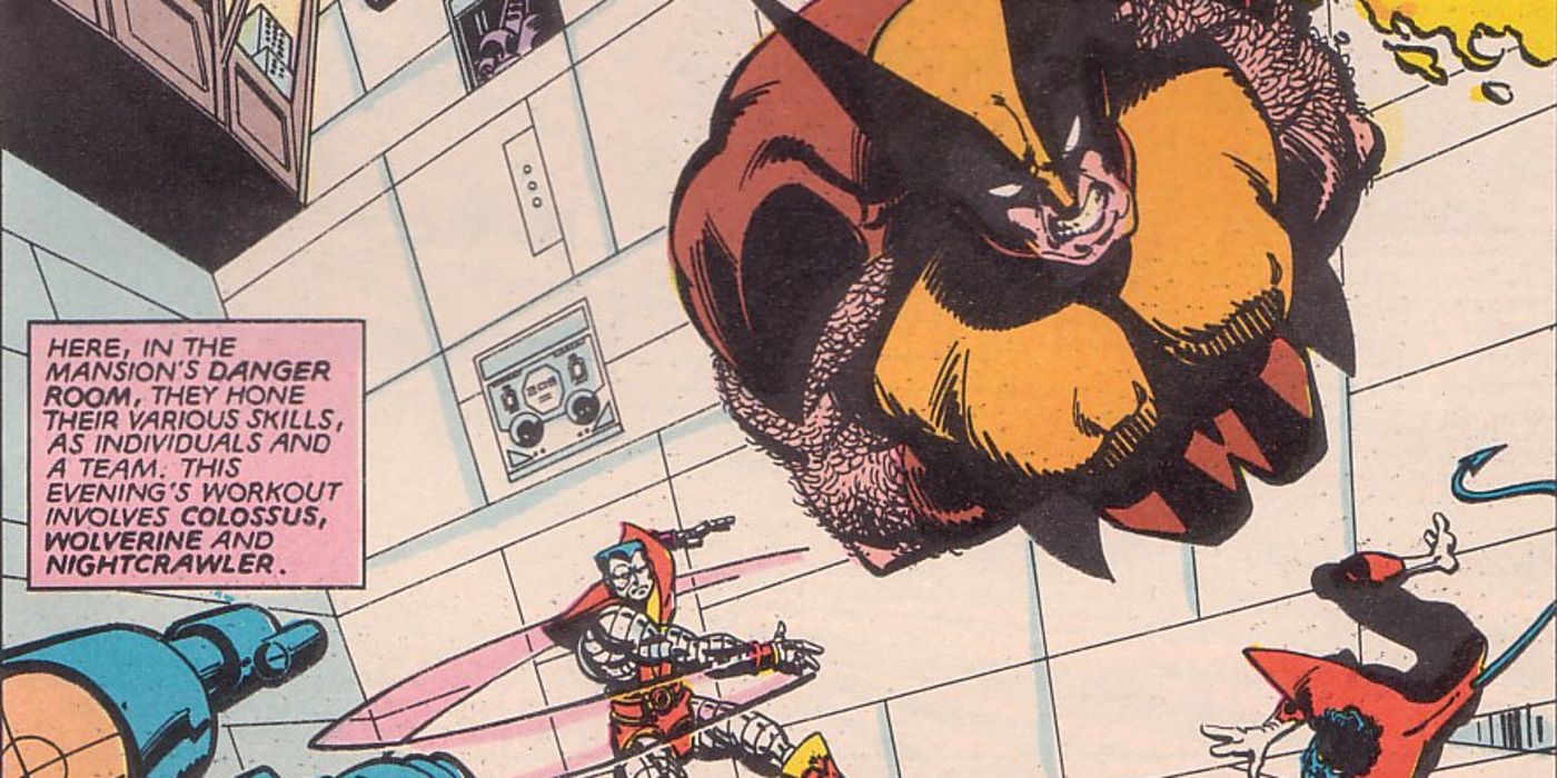 Wolverine and Colossus practice the fastball special in the Marvel/DC crossover Uncanny X-Men and the New Teen Titans