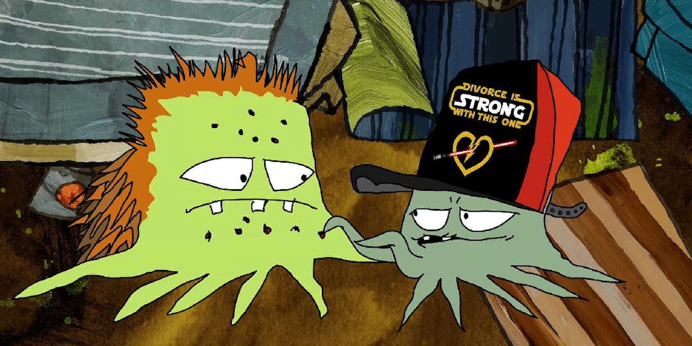 Two squids share a conversation from Squidbillies 