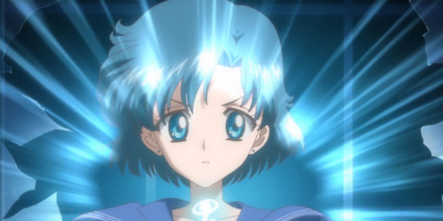 Ami Transforming into Sailor Mercury in Sailor Moon Crystal