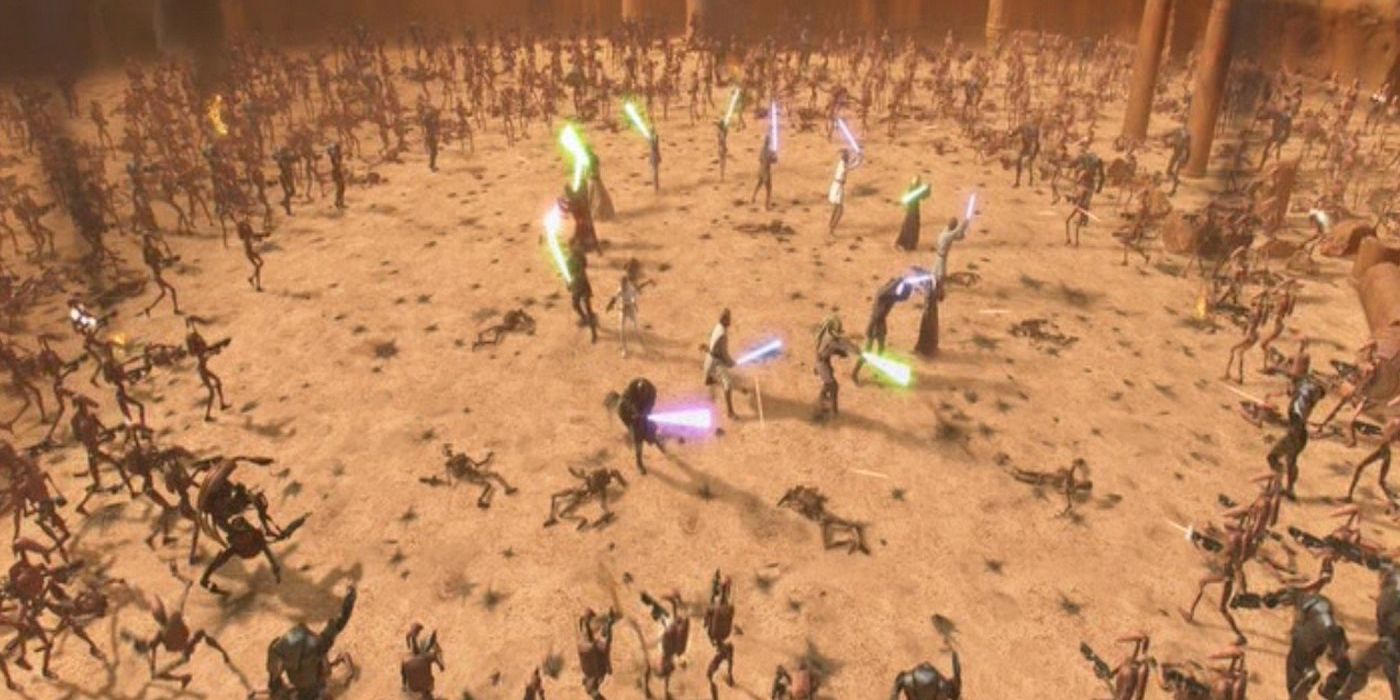 Attack of the Clones Jedi are surrounded