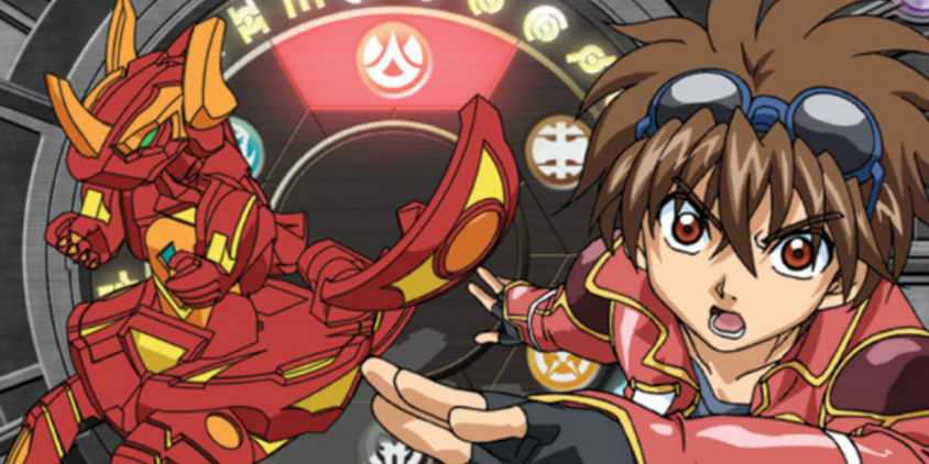 Dan Kuso and Drago from Bakugan Battle Brawlers.