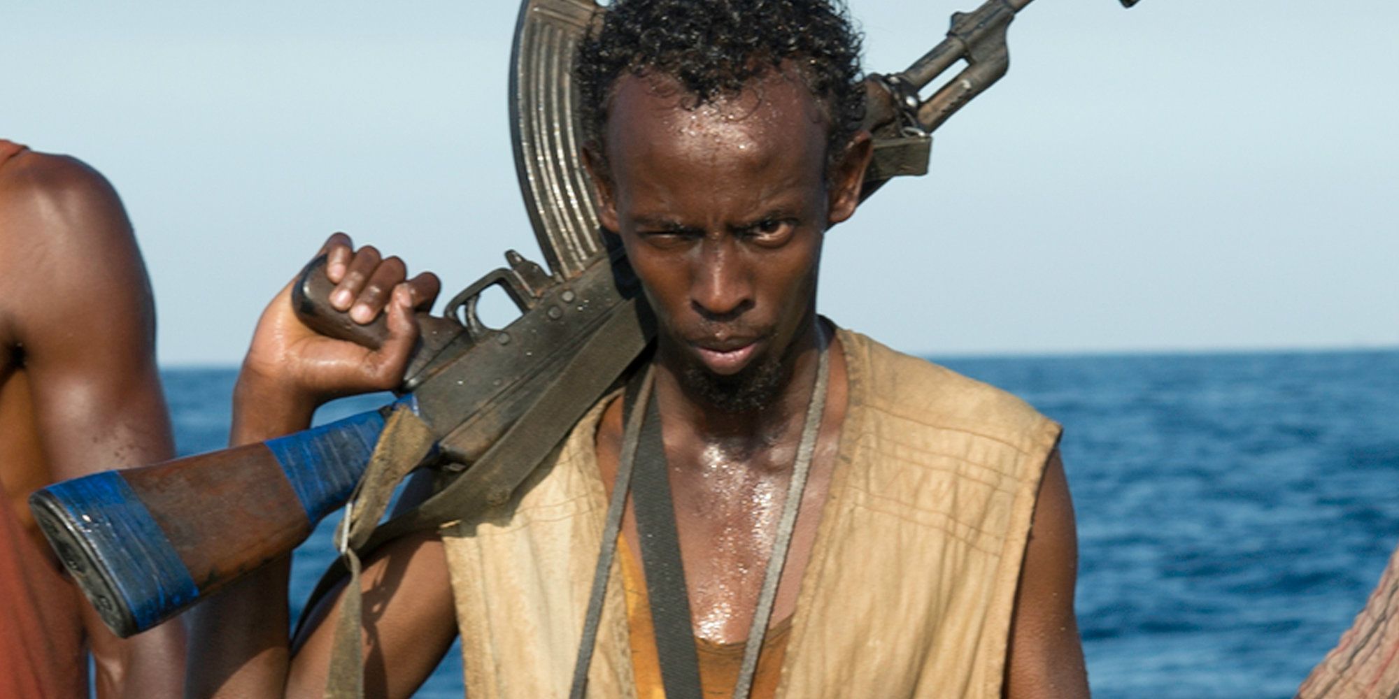 Barkhad Abdi as the Somalian pirate leader in Captain Phillips
