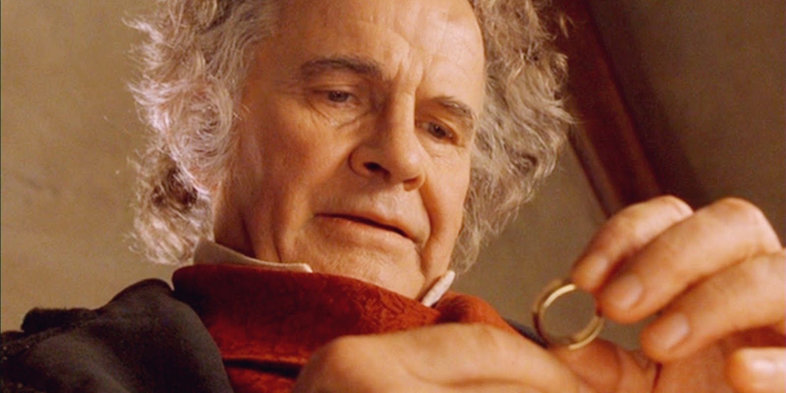 Bilbo examines the One Ring
