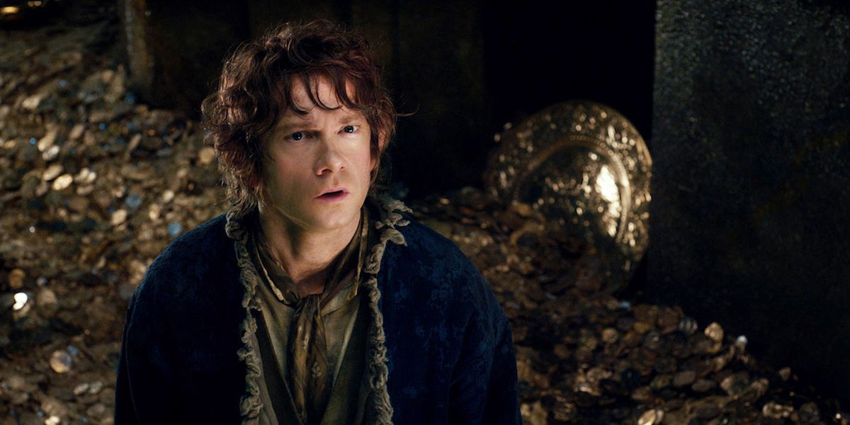 Bilbo Baggins looking confused in The Hobbit