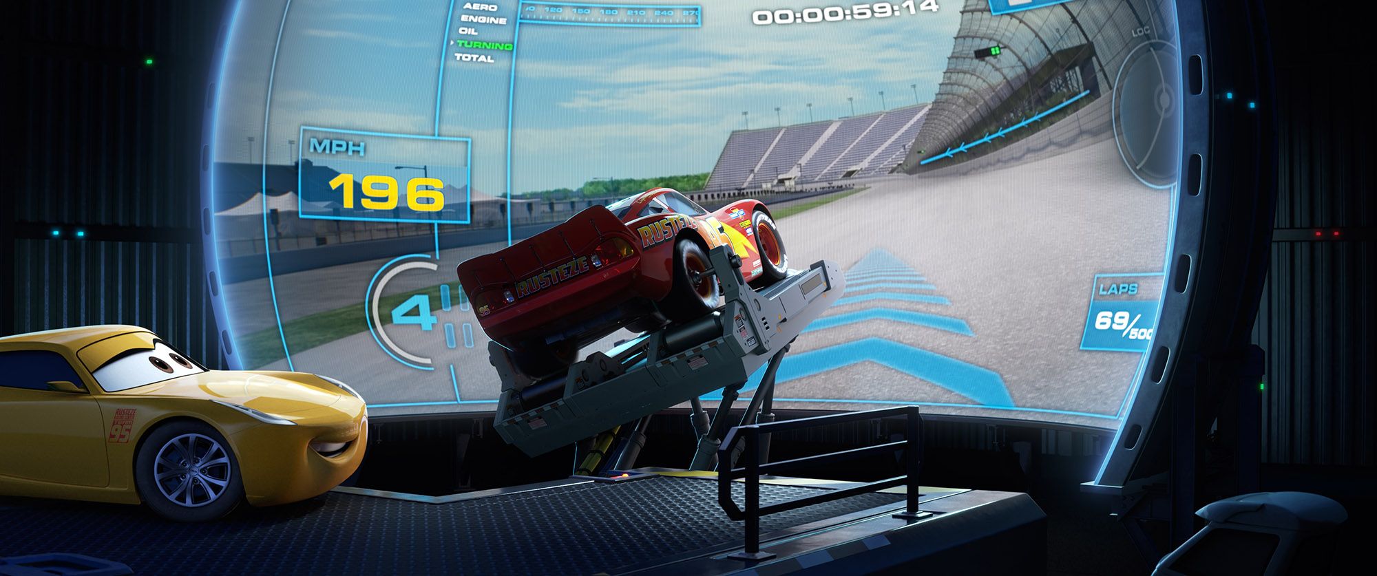 CARS 3 - Lightning McQueen in Cruz Ramirez's Training Simulator