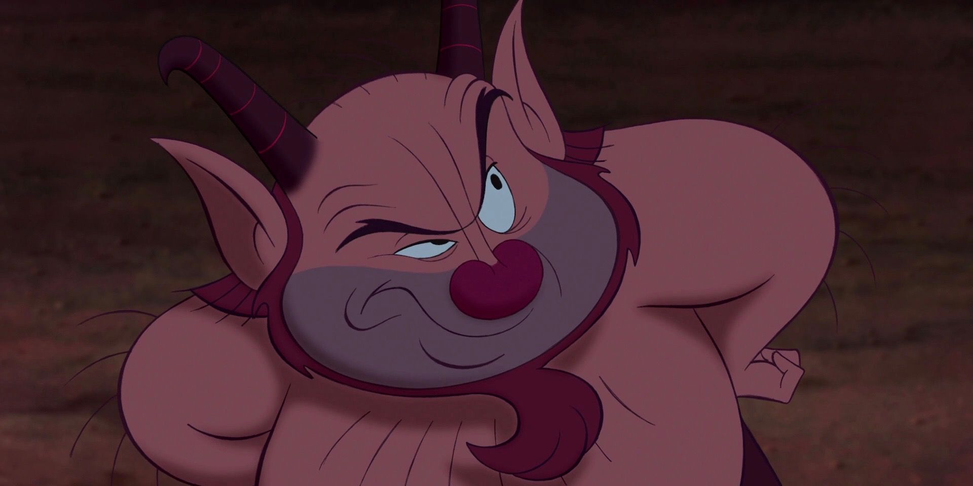 Phil with his hands in his waist, looking angry in Hercules